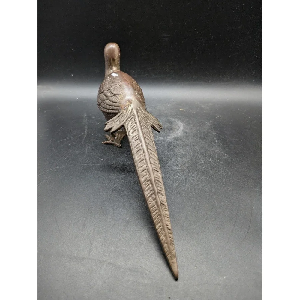 Vintage Brass Pheasant Figurine Long Tail Bird Statue Mid Century Decor‎ 12
